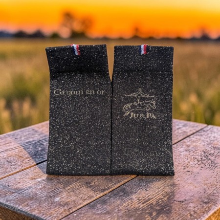 Chaussette noir glitter dor&eacute;