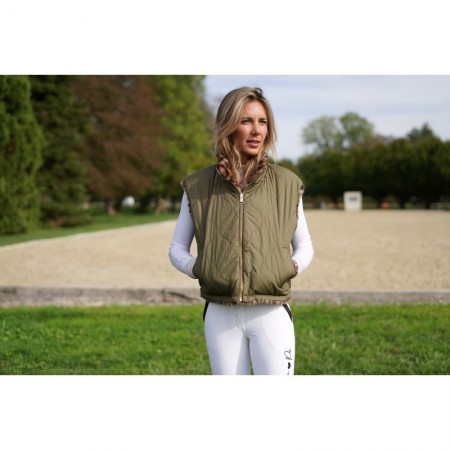 Gilet l&eacute;opard r&eacute;versible