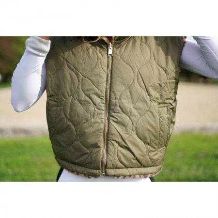 Gilet l&eacute;opard r&eacute;versible